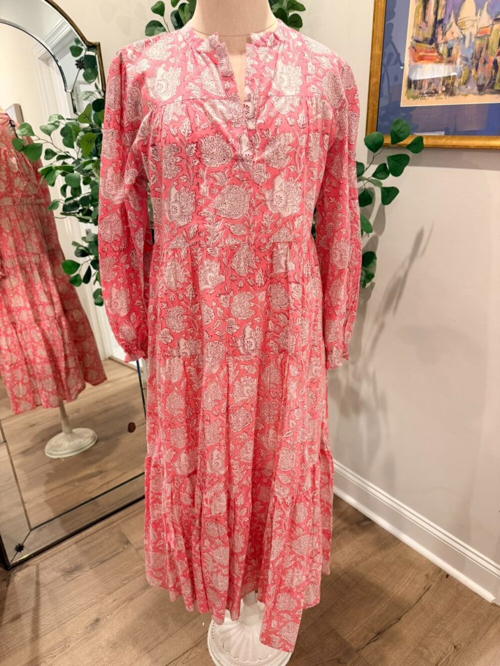 NWT Madison mathews Block print dress